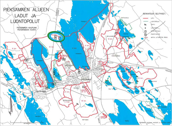Pieksämäen alueen ladut ja luontopolut